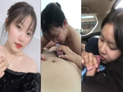 Em nữ sinh đang đi taxi mà em kéo quần anh ra bú